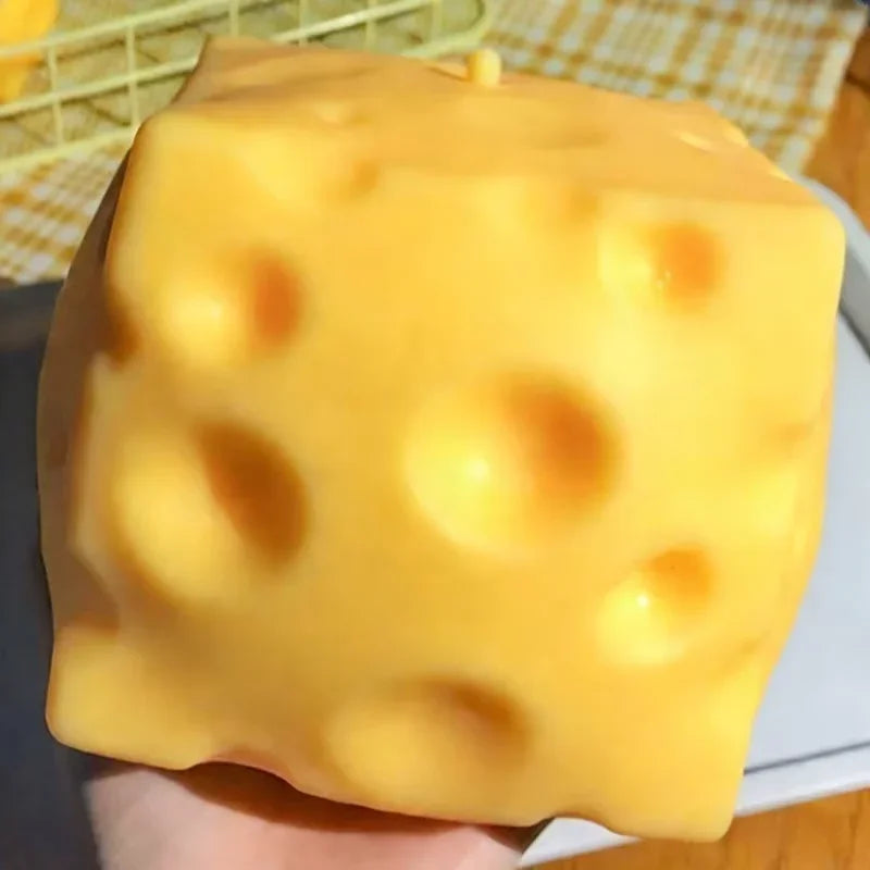 1pcs Giant Cheese Squeeze Toy Extra Large Size Cheese Squishy Fidget Toys Slow Rebound Shapeable Venting Ball for Adults Gifts