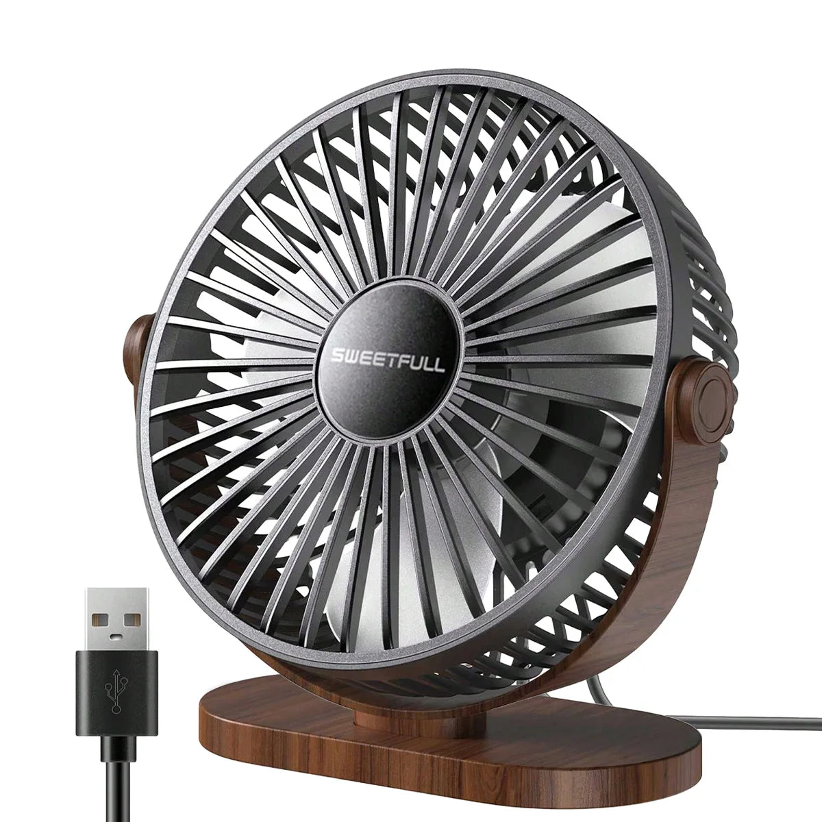 Desktop Wall Mounted Mini Electric Fan Mute 3 Speed Adjustment Portable USB Fan For Home Desk Office