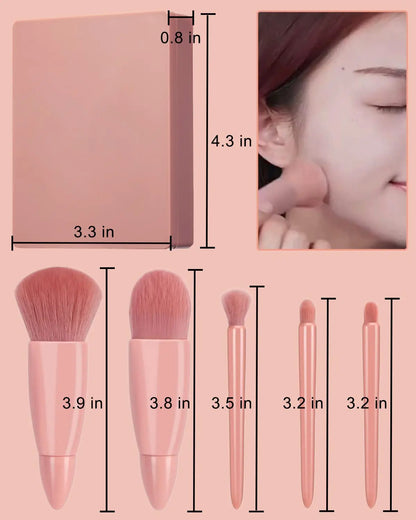 Mini Makeup Brushes Set Mirror Soft Fluffy for Cosmetics Foundation Powder Eyeshadow Kabuki Blending Makeup Brush Beauty Tool