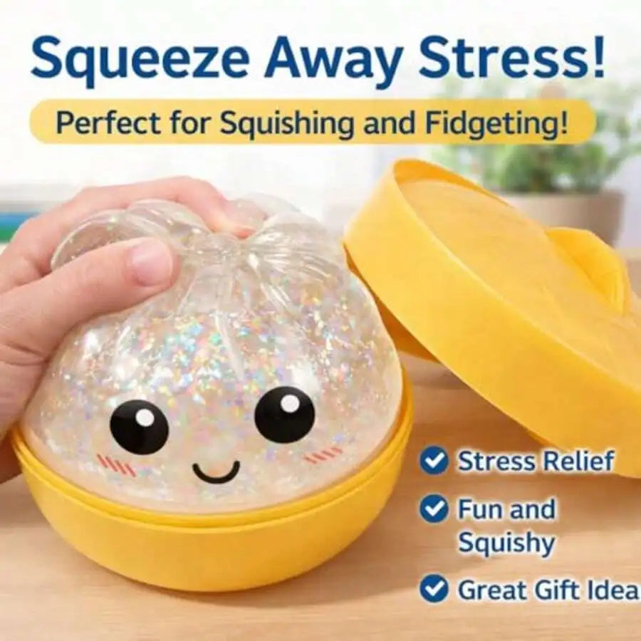 Squeeze Dumpling Stress Relief Ball 2026 New Bun-Shaped Squeeze Ball Multi-Piece Party Gift Pack Pocket Game (Color Random) Dumpling-Shaped Squeeze Toy, Squeeze Dough Stress Relief Toy