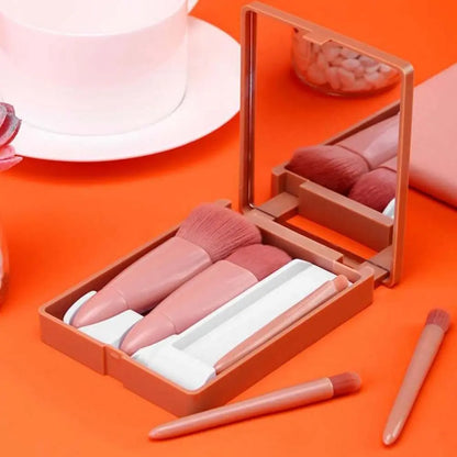 Mini Makeup Brushes Set Mirror Soft Fluffy for Cosmetics Foundation Powder Eyeshadow Kabuki Blending Makeup Brush Beauty Tool