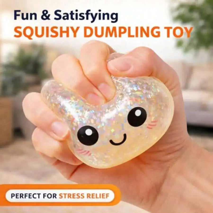 Squeeze Dumpling Stress Relief Ball 2026 New Bun-Shaped Squeeze Ball Multi-Piece Party Gift Pack Pocket Game (Color Random) Dumpling-Shaped Squeeze Toy, Squeeze Dough Stress Relief Toy