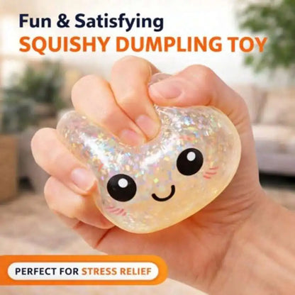 Squeeze Dumpling Stress Relief Ball 2026 New Bun-Shaped Squeeze Ball Multi-Piece Party Gift Pack Pocket Game (Color Random) Dumpling-Shaped Squeeze Toy, Squeeze Dough Stress Relief Toy