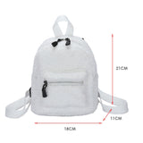 Portable Children Travel Shopping Rucksacks Casual Autumn Winter Lamb Fleece Women's Bagpack Cute Bear Shaped Shoulder Backpack