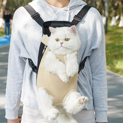 Pet Carrier Backpack Adjustable Pet Front Carrier for Hiking And Riding Dog Backpack Pet Legs Out Travel Bag for Cats Small Dogs