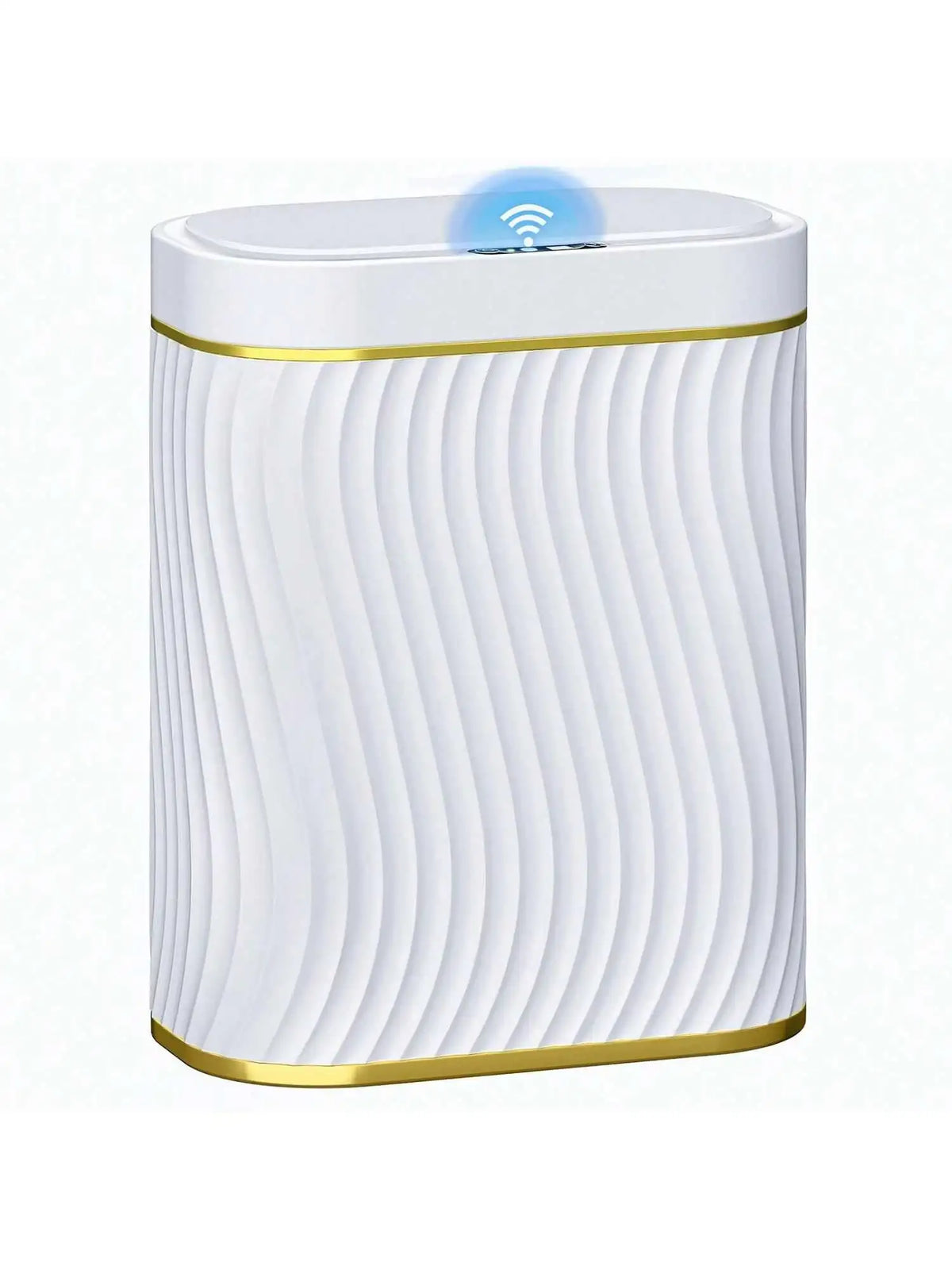 Smart Motion Sensor Trash Can, 2.6 Gallon Small Touchless Pop-Up Bin, Space Saving Waste Basket for Bathroom, Kitchen, Dorm & Bedroom, White