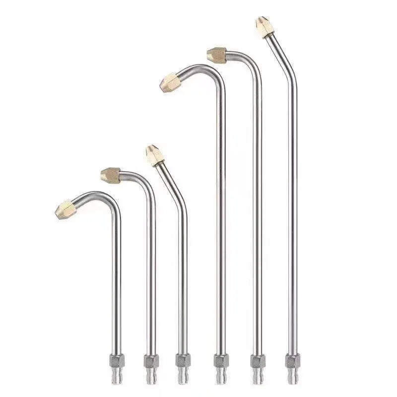 25°/90°/U High Pressure Washer Extension Wand With 1/4 Quick Connector Lance Spear With CurvedHead Rod Cleaning Tool for car