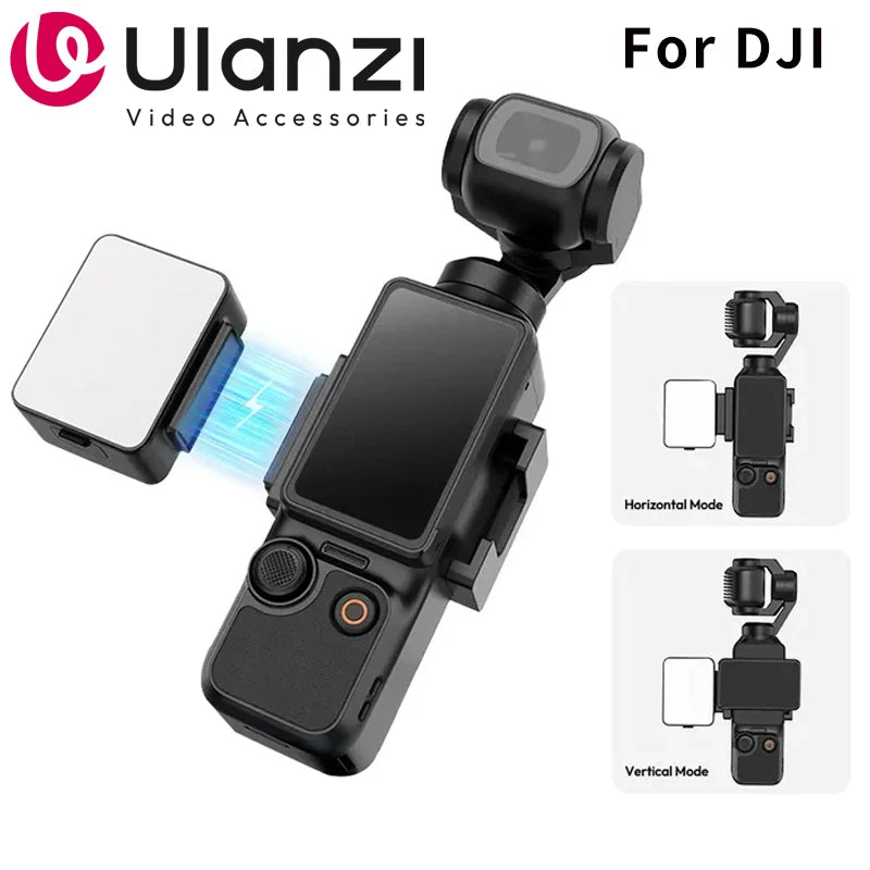 Ulanzi LM001 for DJI Osmo Pocket 3 4 Video Light Magnetic Mini Led Light Waterproof Vlogging Tiktok Live 500mah Rechargeable