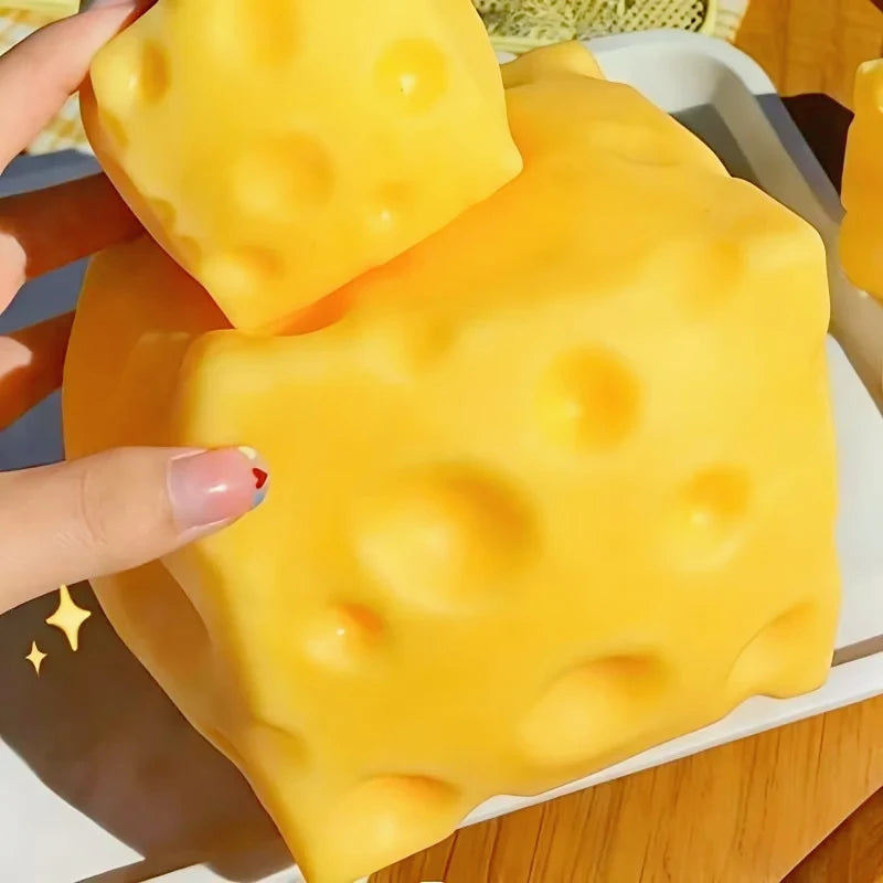 1pcs Giant Cheese Squeeze Toy Extra Large Size Cheese Squishy Fidget Toys Slow Rebound Shapeable Venting Ball for Adults Gifts