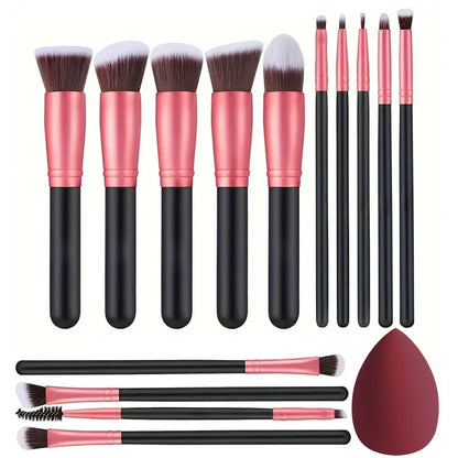 Professiona 14PCS Makeup Brushes Set  Soft Fluffy Foundation Blush Powder Eyeshadow Kabuki Blending Female Cosmetics Beauty Tool