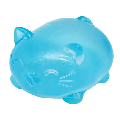 Gummy Kitty & Sugar Ball Designs, Anxiety Relief & Focus Toy, Maltose Filled Squeeze Cat Toys for Sensory Play, Sensory Fidget Toys for Adults, Kids, Christmas Gift, Slow Rising Squishy Stress Ball