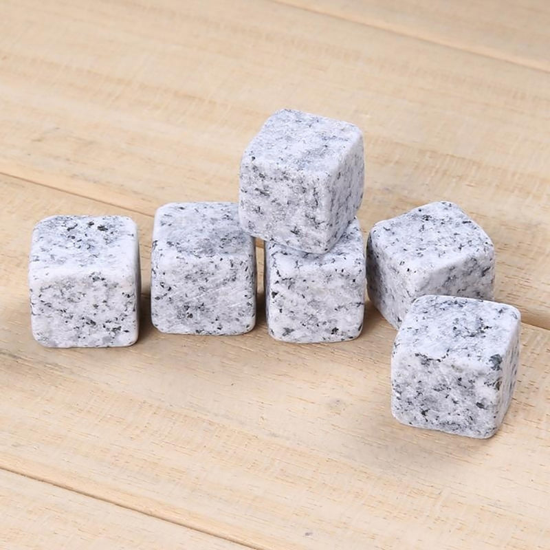 6Pcs Marble Cubes Whiskey Drinks Chilling Ice Stone Bar Cocktail Accessories  Wedding cooling drinks Ice Bags