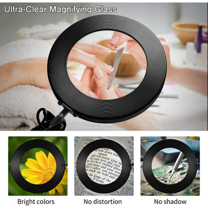 3 Colors LED Magnifying Glass  72LED 8X/10X NEW Illuminated Magnifier USB for Soldering Iron Repair/Table Lamp/Skincare Beauty