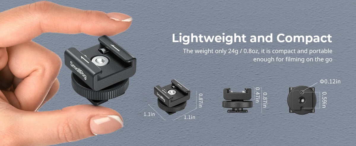 SmallRig Camera Flash SWireless Wireless Microphone Support with Cold Shoe Mount for DJI Mic/Mic 2 for RODE Wireless GO II -4822