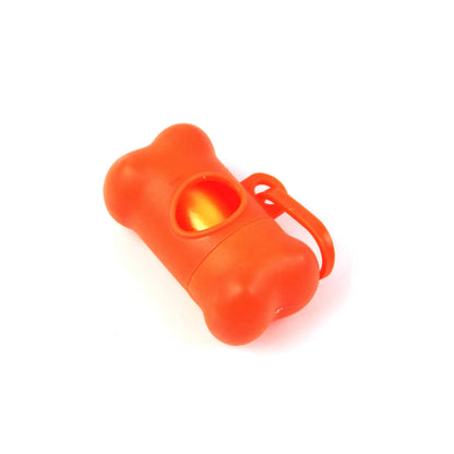 Portable Bone Shaped Dog Waste Bag Holder With  Disposable Pet Garbage Bags For Outdoor Walking Supply