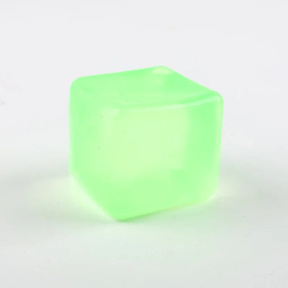 Ice Cube Squishy Fidget Toy, Soft Resilient Stress Relief Squeeze Cube Toy, Automatic Rebound Sensory Anxiety Relief Toy, Non-Toxic Portable Desk Fidget Nee Doh Cube for Kids Adults Classroom Office Relax Gift Random Multicol