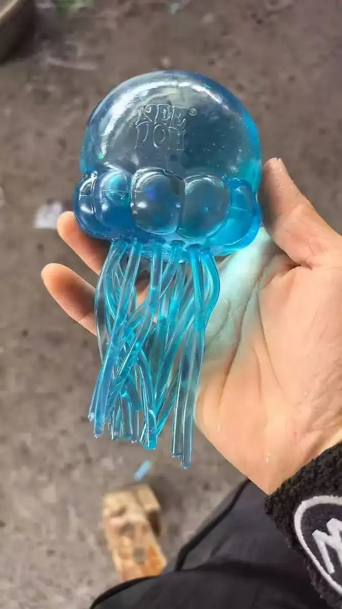 Transparent Glitter Jellyfish Squishy Toy Super Soft BIG Squeeze Stress Ball Sensory Fidget Toy for Anxiety Relief 114 / 128