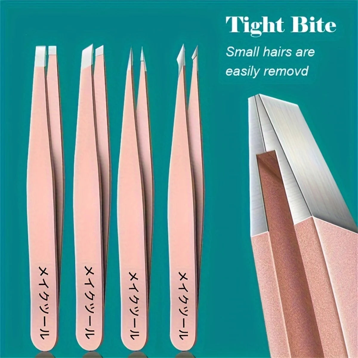 4pcs Set Professional Eyebrow Hair Removal Splinter Tweezers Set Perfect For Very Effortless and Relaxed to Remove
