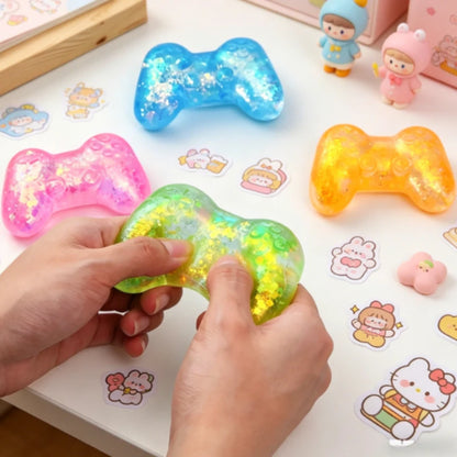 Slow Rising Squishy Toy Game Shape with Sequins Anti Stress Fidget Sensory Pinch Gift for Adults Kids