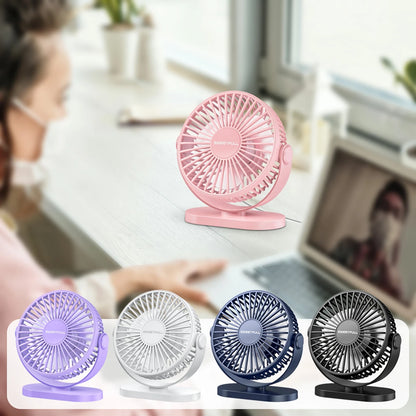 Desktop Wall Mounted Mini Electric Fan Mute 3 Speed Adjustment Portable USB Fan For Home Desk Office