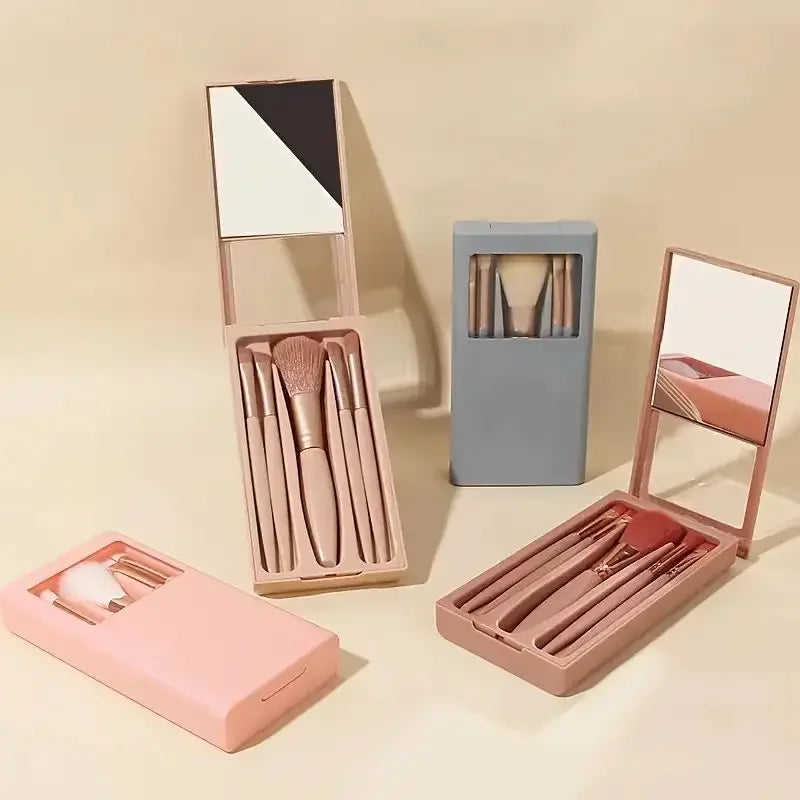 Mini Makeup Brushes Set Mirror Soft Fluffy for Cosmetics Foundation Powder Eyeshadow Kabuki Blending Makeup Brush Beauty Tool