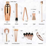 Cocktail Shaker Making Set,16pcs Bartender Kit For Mixer Wine Martini, Stainless Steel Bars Tool, Home Drink Party Accessories