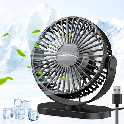 Desktop Wall Mounted Mini Electric Fan Mute 3 Speed Adjustment Portable USB Fan For Home Desk Office