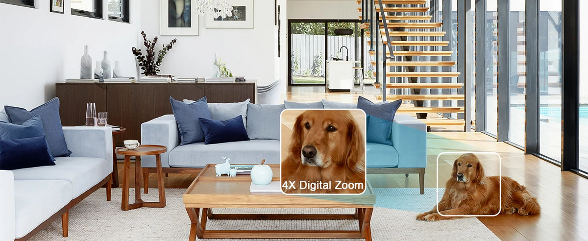 2K Pet Camera WiFi Security Camera Indoor Home Surveillance Camera, Motion Detection, Two-Way Audio, Night Vision, GENBOLT