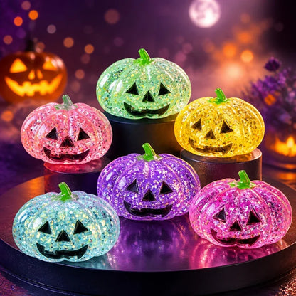 Cute Halloween Pumpkin Squishy Toy - Slow Rebound Stress Relief Ball, Soft ASMR Fidget Sensory Prop for Party Favors, Funny Prank Gift for Adults Kids