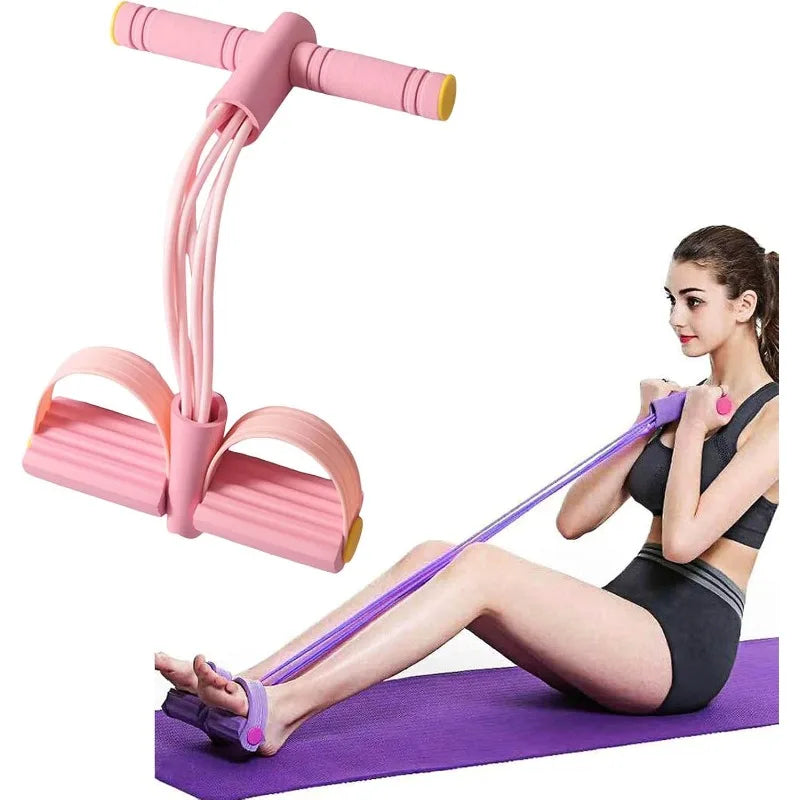 Multi-Function Resistance Band Set, 6 Tubes for Intense Workout, NBR Handles for Comfort, Office/Living Room/Bedroom Use