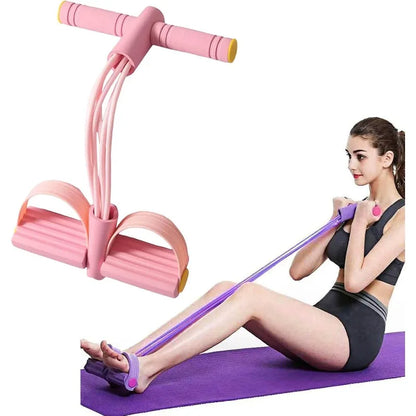 Multi-Function Resistance Band Set, 6 Tubes for Intense Workout, NBR Handles for Comfort, Office/Living Room/Bedroom Use