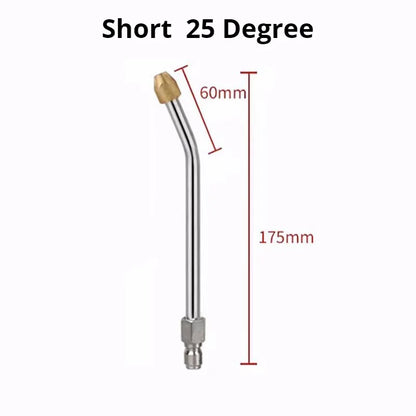 25°/90°/U High Pressure Washer Extension Wand With 1/4 Quick Connector Lance Spear With CurvedHead Rod Cleaning Tool for car