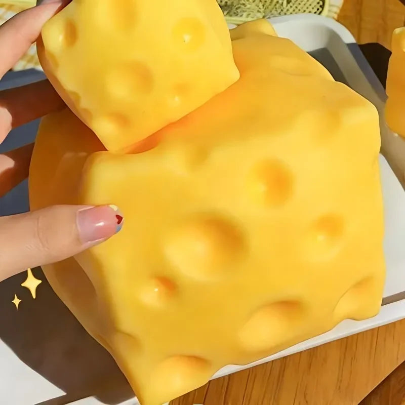 1pcs Giant Cheese Squeeze Toy Extra Large Size Cheese Squishy Fidget Toys Slow Rebound Shapeable Venting Ball for Adults Gifts