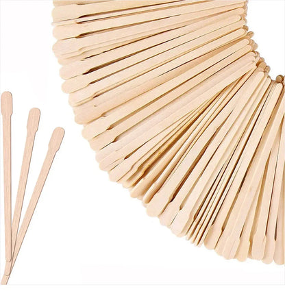 100PCS Woman Wooden Hair Removal Stick Disposable Depilation Spatula Wax Sticks Wood Face Eyebrows Waxing Spatula Beauty Tool