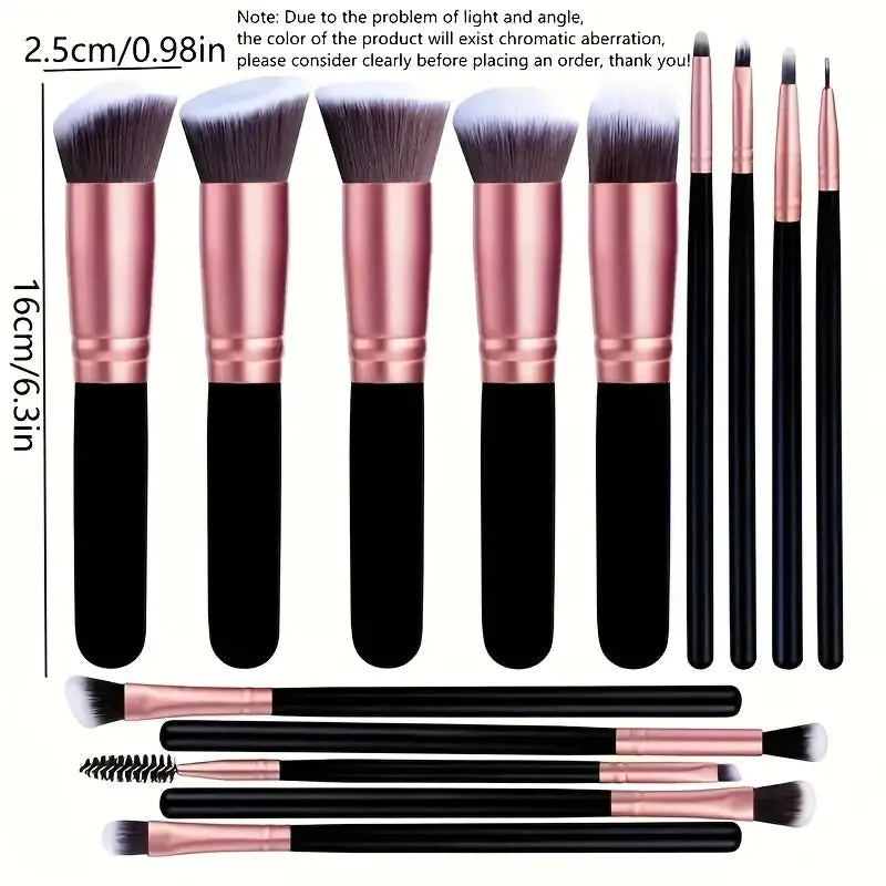 Professiona 14PCS Makeup Brushes Set  Soft Fluffy Foundation Blush Powder Eyeshadow Kabuki Blending Female Cosmetics Beauty Tool