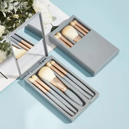 Mini Makeup Brushes Set Mirror Soft Fluffy for Cosmetics Foundation Powder Eyeshadow Kabuki Blending Makeup Brush Beauty Tool