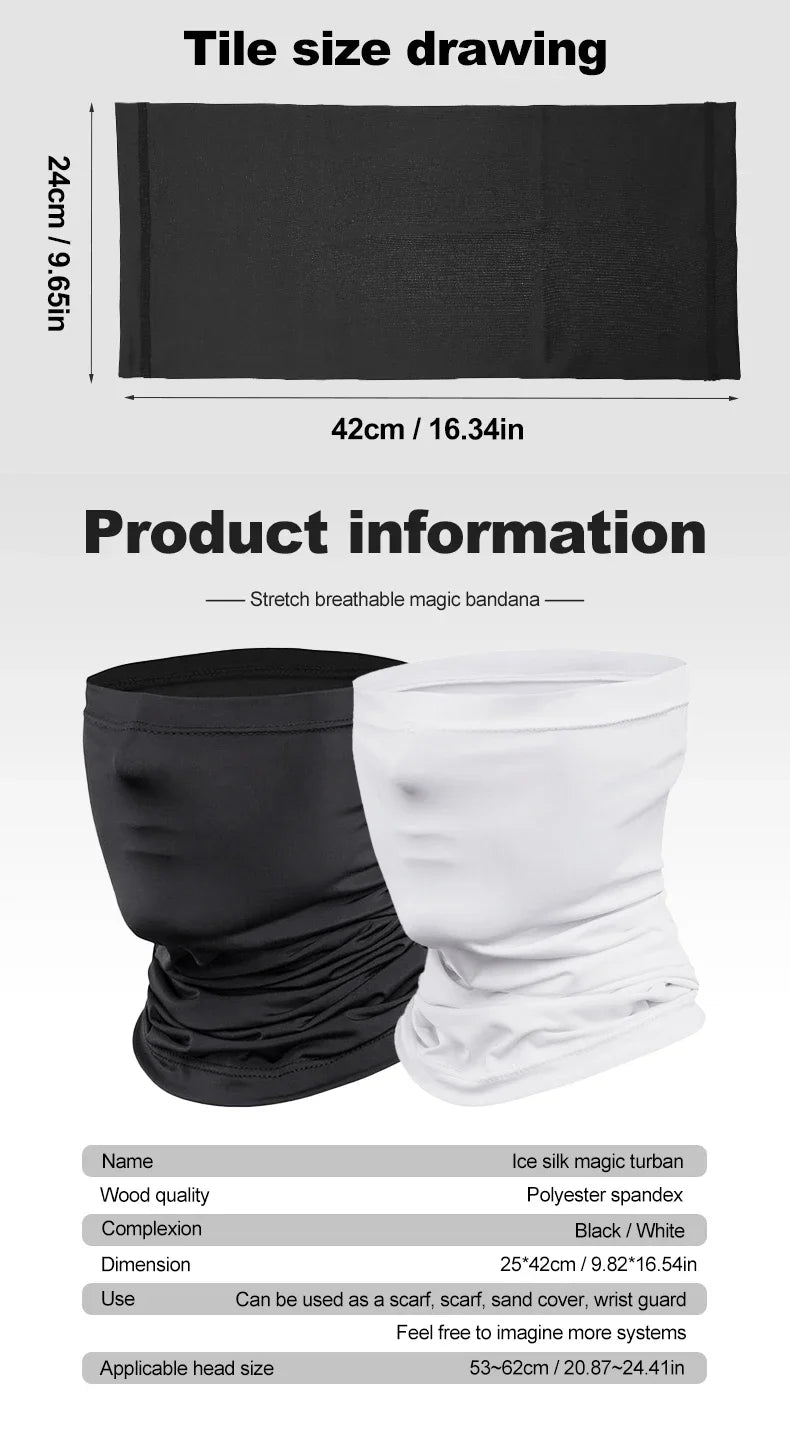 1PC Summer Face Mask Cycling/Fishing/Running Neck Gaiter with UV Protection-Breathable Sweat-Absorbing Sports Bandana
