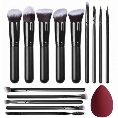 Professiona 14PCS Makeup Brushes Set  Soft Fluffy Foundation Blush Powder Eyeshadow Kabuki Blending Female Cosmetics Beauty Tool