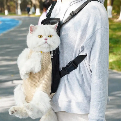 Pet Carrier Backpack Adjustable Pet Front Carrier for Hiking And Riding Dog Backpack Pet Legs Out Travel Bag for Cats Small Dogs