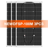 DOKIO 18V 16V 100W Flexible Solar Panels 300W Waterproof Monocrystalline Solar Panel Camping RV Home Charge 12V DFSP-100M