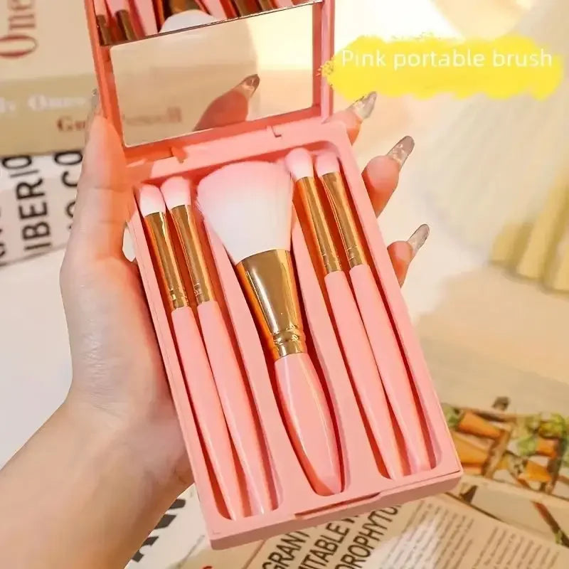 Mini Makeup Brushes Set Mirror Soft Fluffy for Cosmetics Foundation Powder Eyeshadow Kabuki Blending Makeup Brush Beauty Tool