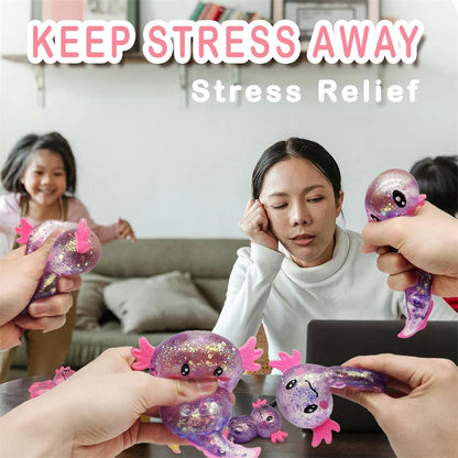 1/3/6/9PCS Axolotl Sensory Stress Relief Squishy Valentine's Day Gift Axolotl Party Supplies Gift Stress Relief Squeezing Gift