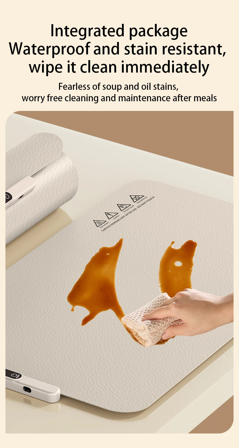 Electric Warming Tray Food Warmer Plate Foldable Portable Smart Food Fast Heating Mat Electric Warming Tray Food Warming Board
