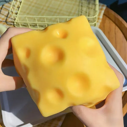 1pcs Giant Cheese Squeeze Toy Extra Large Size Cheese Squishy Fidget Toys Slow Rebound Shapeable Venting Ball for Adults Gifts