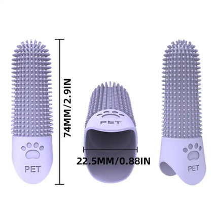 Dog Toothbrush, 360° Cleaning Finger Toothbrush for Dogs, Food Grade Silicone Dog Finger Toothbrush for Dogs & Cats Dental Care
