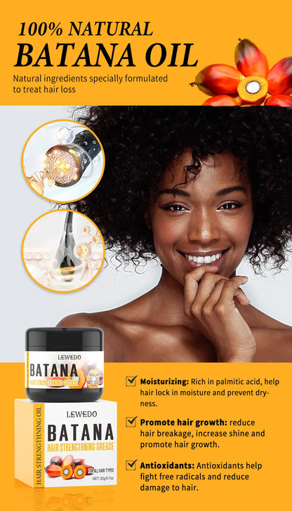 100% Pure Organic Hair Mask Batana Oil Hair Growth Oil Natural Treatment Nourish Reduce Hair Loss Anti-Breakage Hair Products