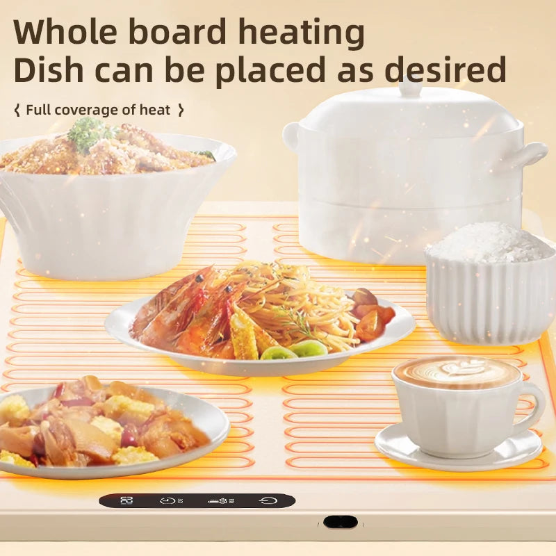 TINSOL Korean-Style Electric Silicone Food Warmer Pad Foldable Heating Tray Portable Buffet Warmer Pad 6 Temperature Settings