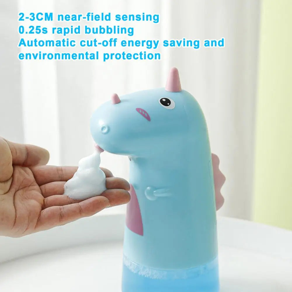 cartoon Automatic Soap Dispenser Touchless Hand Soap Dispenser For Kids Cute Dinosaur Foam Dispenser For Bathroom Countertop