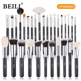 BEILI Goat Makeup Brush Set Eyeshadow Makeup Brushes Professional Foundation Blending Eyebrow Fan Blush