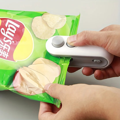 Silent & Portable Snack Bag Sealer (2-Pack with USB Cable). The Essential Chip Clip for Home and Camping. Reusable and Efficient